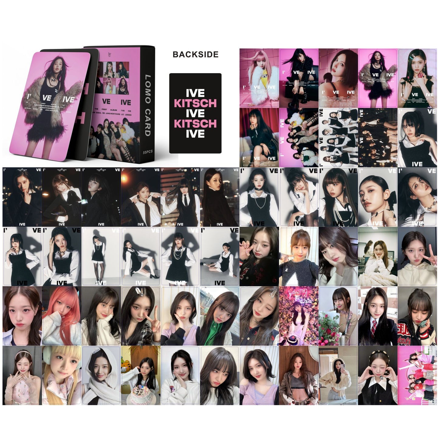55PCS/Set Kpop Aespa Photocards Lomo Card welcome to my world LE SSERAFIM (G)I-DLE IVE Photo Cards New Album 2023 Photocard