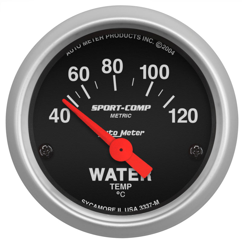Autometer Sport-Comp 52mm 40-120 Degree Short Sweep Electronic Water Temperature Gauge - armamenter
