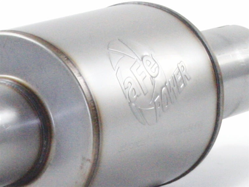 aFe Atlas Exhausts Mufflers Al Steel EXH Muffler 4 ID In/Out 8 Dia x 12L AL - armamenter