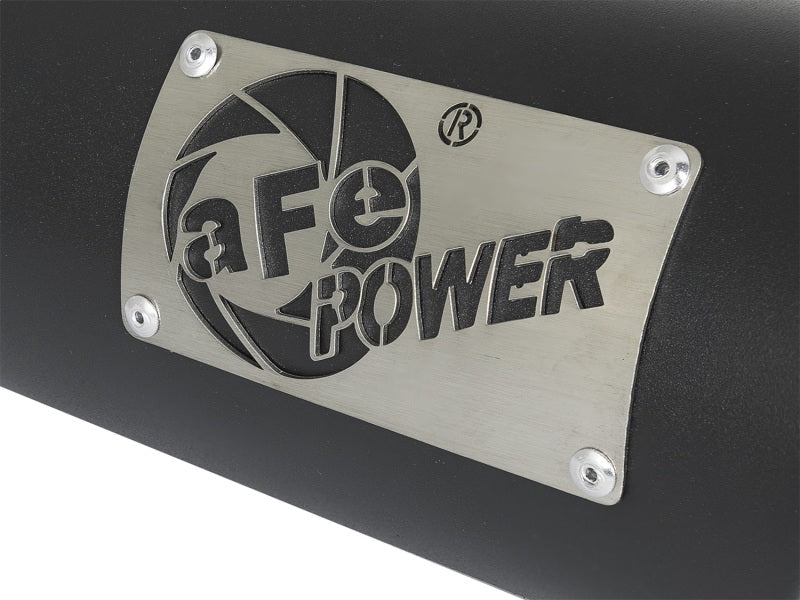 aFe MACH Force-Xp 409 Stainless Steel Exhaust Tip 3.5 In x 4.5in Out x 12in L Clamp-On - armamenter
