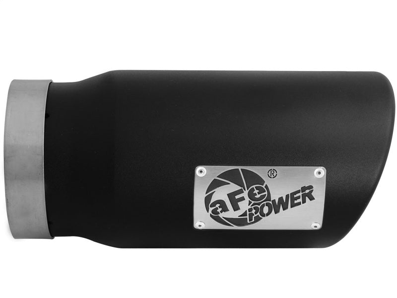 aFe Diesel Exhaust Tip Bolt On Black 5in Inlet x 6in Outlet x 12in Long - armamenter