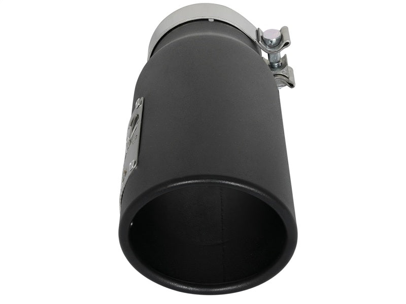 aFe MACH Force-Xp 409 Stainless Steel Exhaust Tip 3.5 In x 4.5in Out x 12in L Clamp-On - armamenter