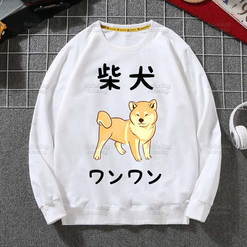 Shiba Inu Japanese Cute Fashion Men's Hoodies Spring Autumn Male Casual Hoodies Men's Hoodies Kawaii Dog Sweatshirt Tops - armamenter