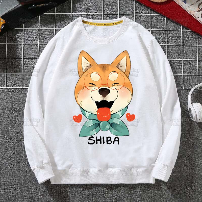 Shiba Inu Japanese Cute Fashion Men's Hoodies Spring Autumn Male Casual Hoodies Men's Hoodies Kawaii Dog Sweatshirt Tops - armamenter