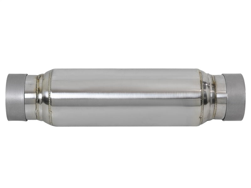 aFe MACH Force-Xp 409 SS Resonator 3in. Inlet/Outlet / 4in. Diameter / 12in. Body / 16in. Length - armamenter