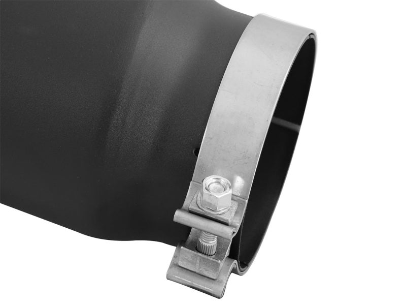 aFe Diesel Exhaust Tip Bolt On Black 5in Inlet x 6in Outlet x 12in Long - armamenter