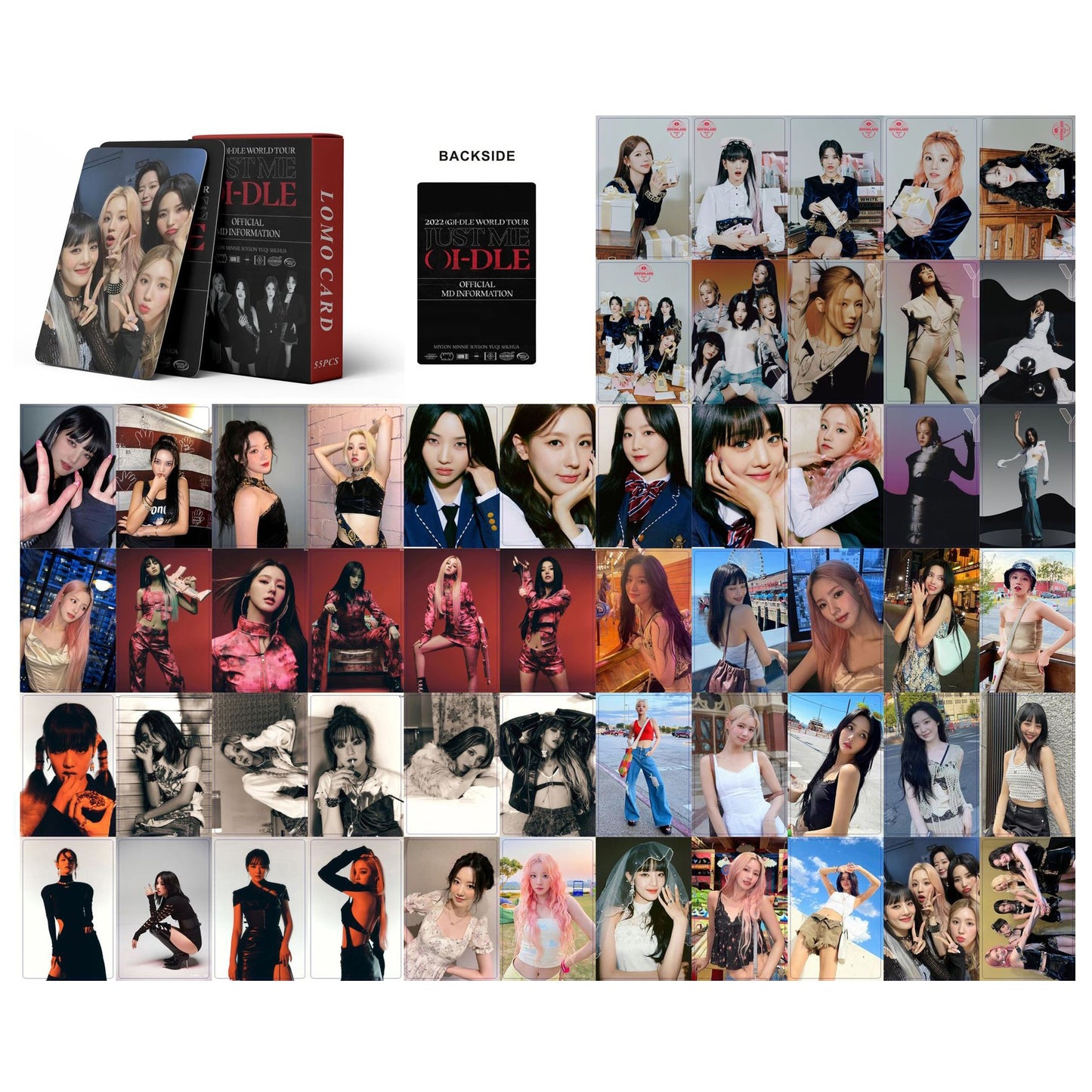 55PCS/Set Kpop Aespa Photocards Lomo Card welcome to my world LE SSERAFIM (G)I-DLE  IVE Photo Cards New Album 2023 Photocard