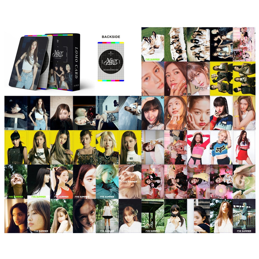 55PCS/Set Kpop Aespa Photocards Lomo Card welcome to my world LE SSERAFIM (G)I-DLE  IVE Photo Cards New Album 2023 Photocard