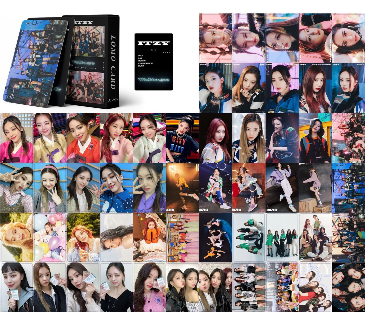 55PCS/Set Kpop Aespa Photocards Lomo Card welcome to my world LE SSERAFIM (G)I-DLE  IVE Photo Cards New Album 2023 Photocard