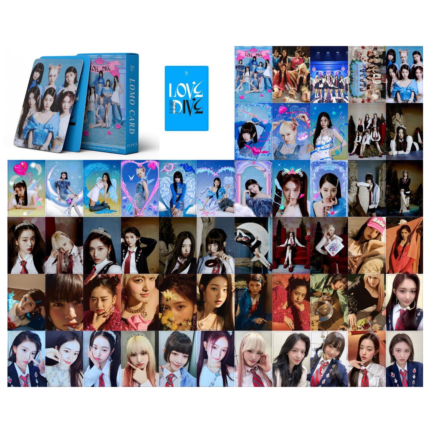 55PCS/Set Kpop Aespa Photocards Lomo Card welcome to my world LE SSERAFIM (G)I-DLE  IVE Photo Cards New Album 2023 Photocard