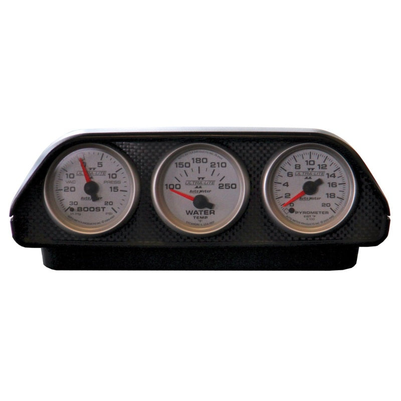 Autometer Triple 52mm Universal Fit Dash Top Pod - armamenter