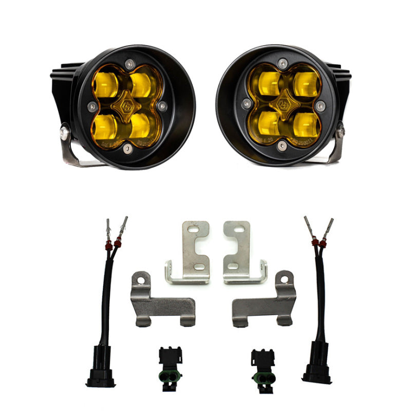 Baja Designs 2016+ Toyota RAV4 Squadron Fog Light Pocket Kit -Amber - armamenter