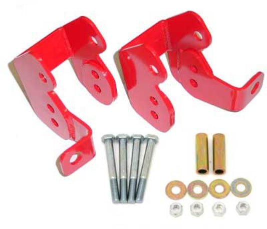 BMR 82-02 3rd Gen F-Body Bolt-On Control Arm Relocation Brackets - Red - armamenter