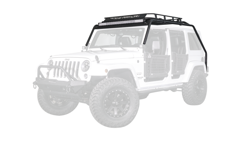 Body Armor 4x4 07-18 Jeep Wrangler JK Windshield Light Bar - armamenter