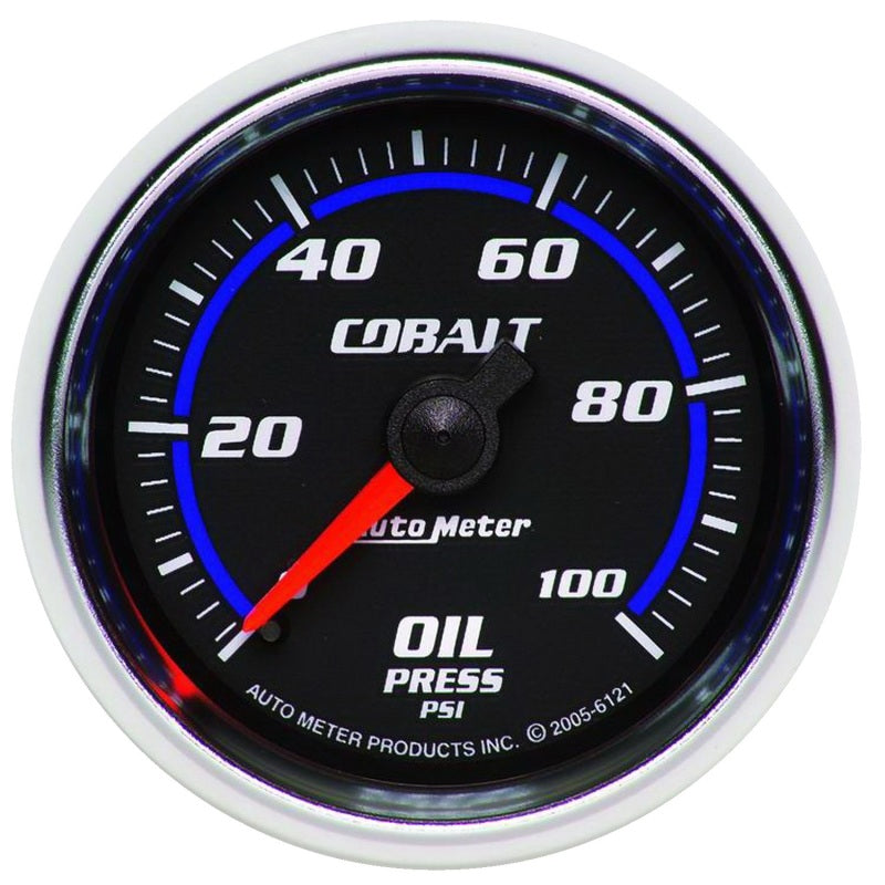 Autometer Cobalt 52mm 100 PSI Mechanical Oil Pressure Gauge - armamenter