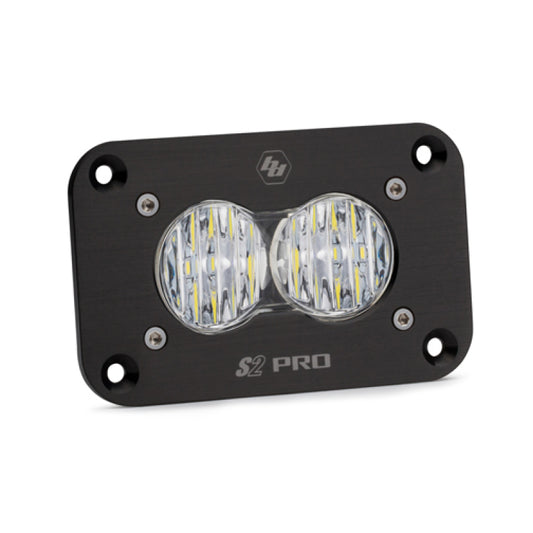 Baja Designs S2 Pro Flush Mount Wide Cornering Pattern LED Work Light - Clear - armamenter