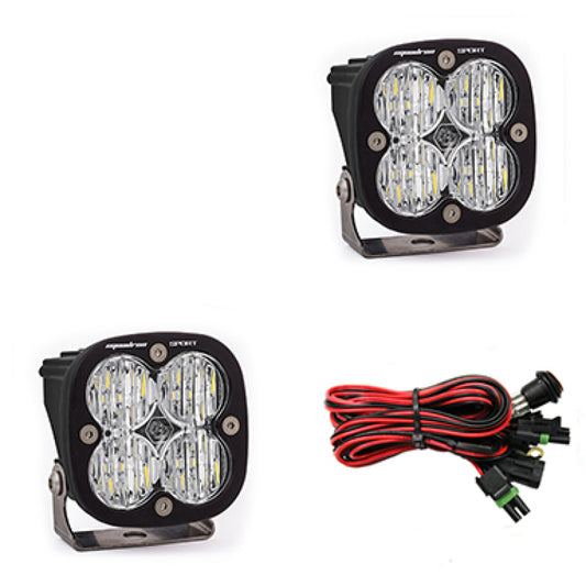 Baja Designs Squadron Sport Wide Cornering Pair LED Light Pods - Clear - armamenter