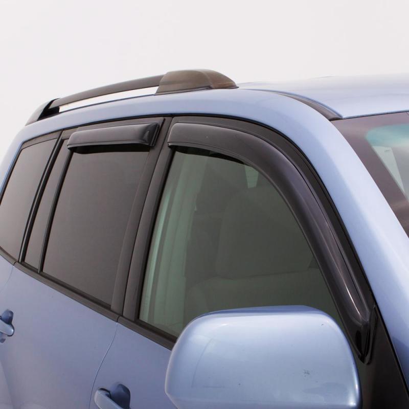 AVS 03-10 Chevy Kodiak Crew Cab Ventvisor Outside Mount Window Deflectors 4pc - Smoke - armamenter