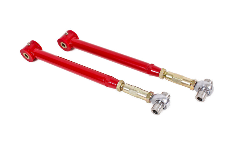 BMR 05-14 S197 Mustang On-Car Adj. Lower Control Arms / Rod End Combo (Polyurethane) - Red - armamenter