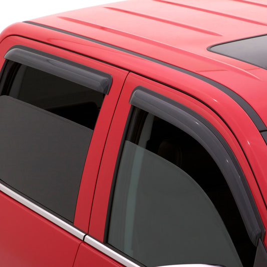 AVS 03-10 Chevy Kodiak Crew Cab Ventvisor Outside Mount Window Deflectors 4pc - Smoke - armamenter