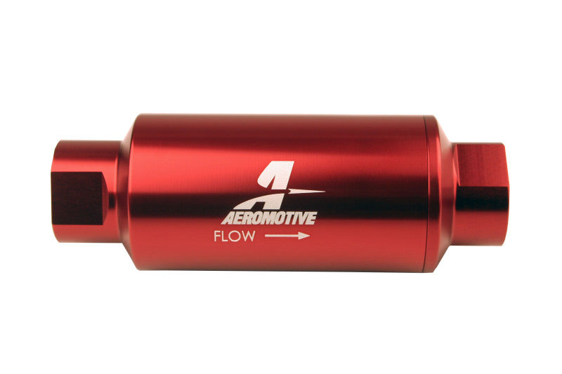 Aeromotive In-Line Filter - (AN-10) 10 Micron Microglass Element Red Anodize Finish - armamenter