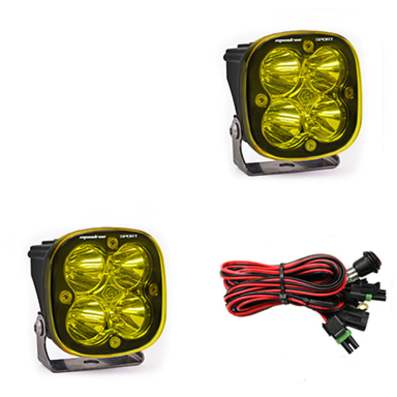 Baja Designs Squadron Sport Spot LED Light Pods - Amber - armamenter