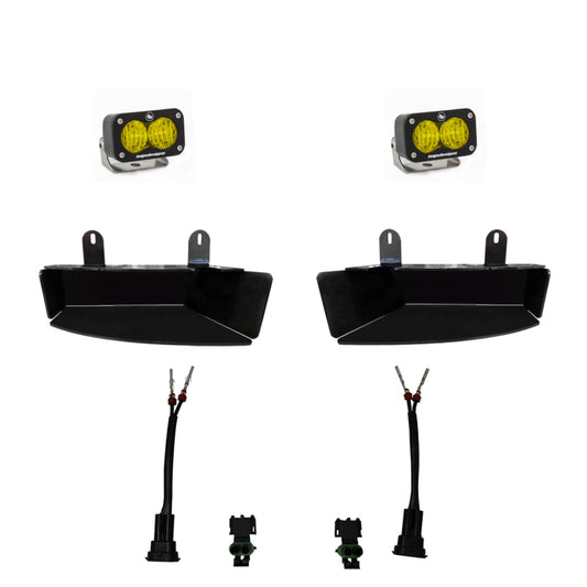 Baja Designs 2019+ Ram 2500/3500 S2 Wide Cornering Fog kit - Amber - armamenter