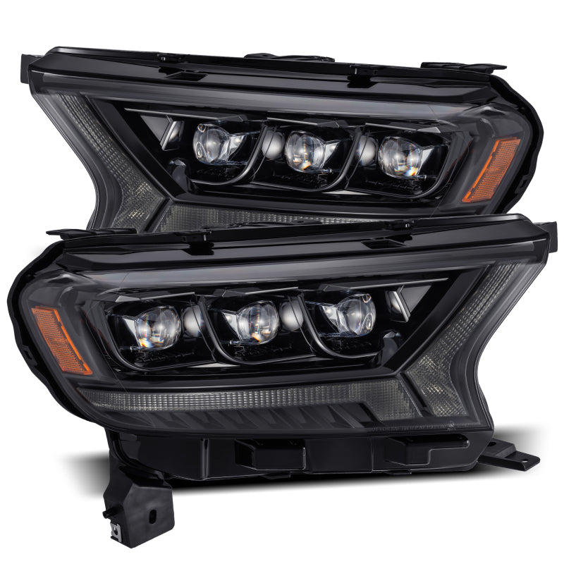 AlphaRex 19-21 Ford Ranger NOVA LED Proj Headlight Plnk Style Alpha Blk w/Activ Light/Seq Signal/DRL - armamenter