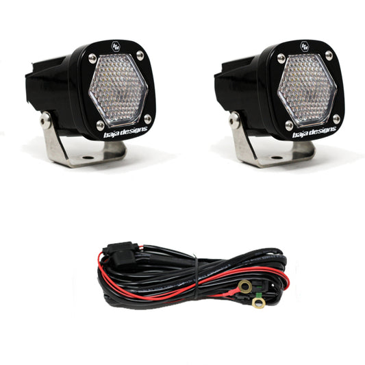 Baja Designs S1 Work/Scene LED Light w/ Mounting Bracket Pair - armamenter