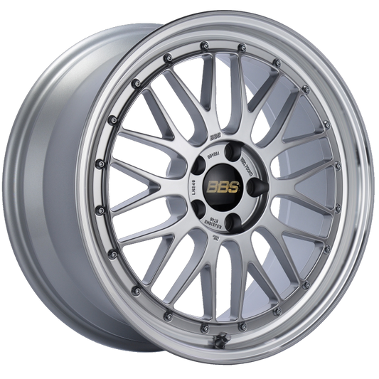 BBS LM 19x8.5 5x112 ET48 Diamond Silver Center Diamond Cut Lip Wheel -82mm PFS/Clip Required - armamenter