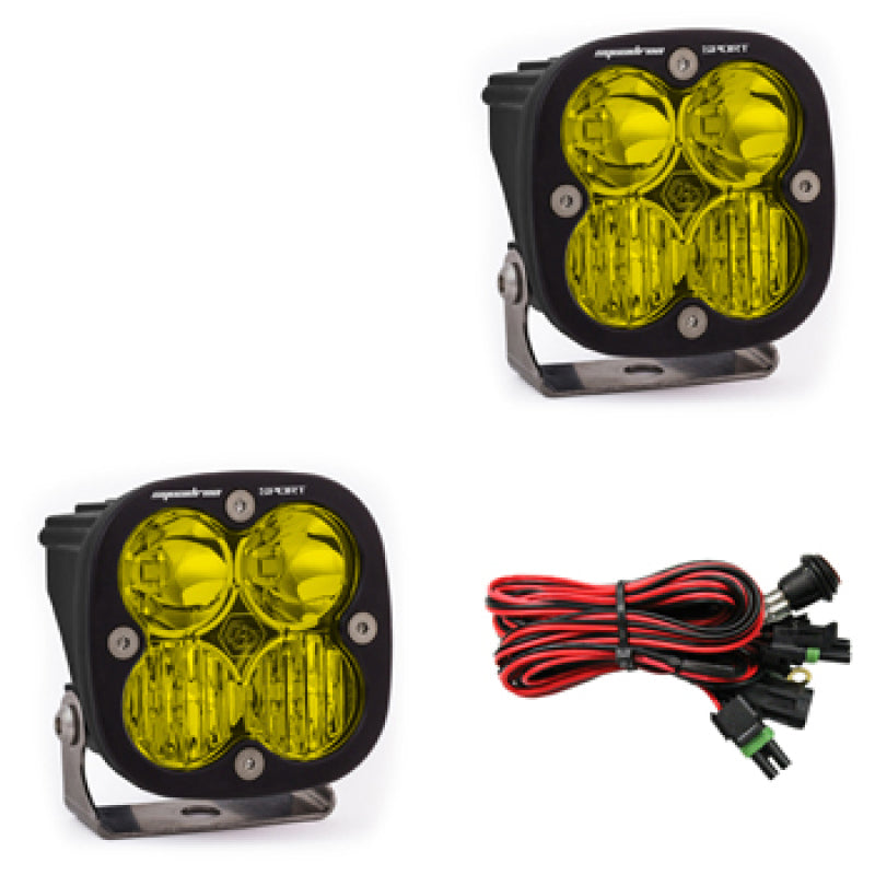 Baja Designs Squadron Sport Driving/Combo Pair LED Light Pods - Amber - armamenter