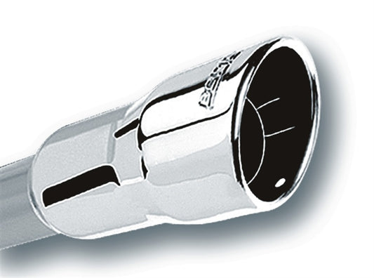 Borla 3in Inlet 4.25in Round Rolled Angle Cut x 4in Long Universal Exhaust Tips - armamenter