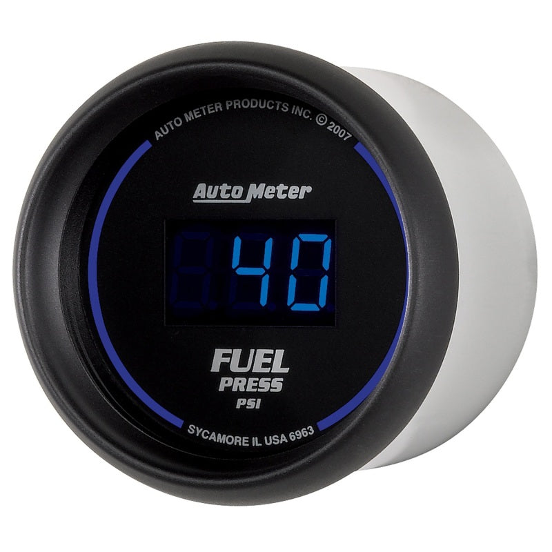 Autometer 52.4mm 1-100 PSI Black Digital Fuel Pressure Gauge - armamenter