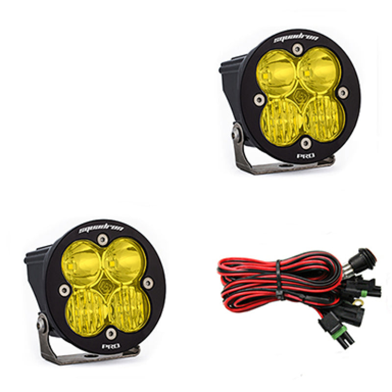 Baja Designs Squadron R Pro Driving/Combo Pair LED Light Pods - Amber - armamenter