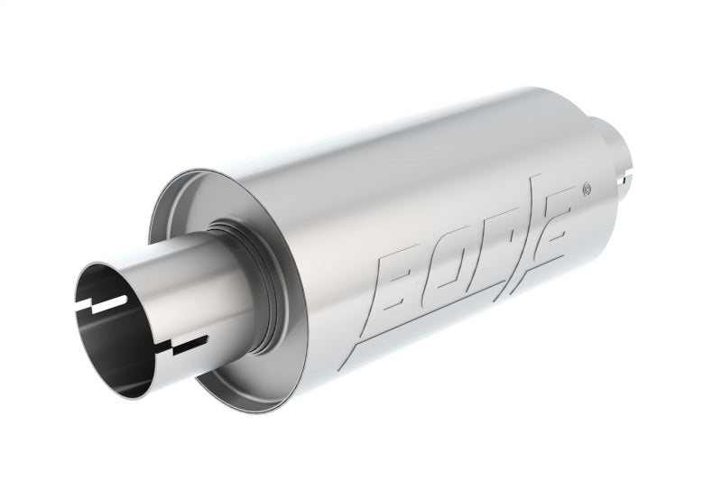 Borla S-Type Muffler 2.5in Inlet/Outlet 5in Round x 10in w/Notch - armamenter