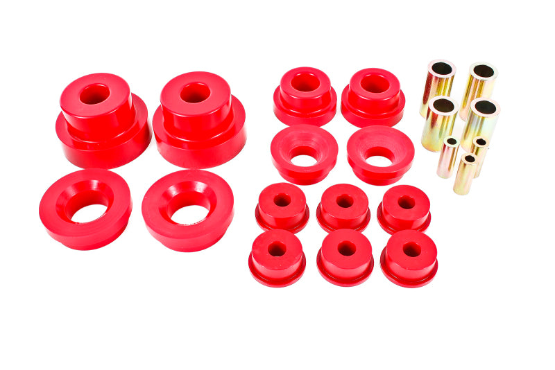 BMR 10-15 5th Gen Camaro Pro Version Rear Cradle Bushing Kit (BK024 BK029) - Red - armamenter