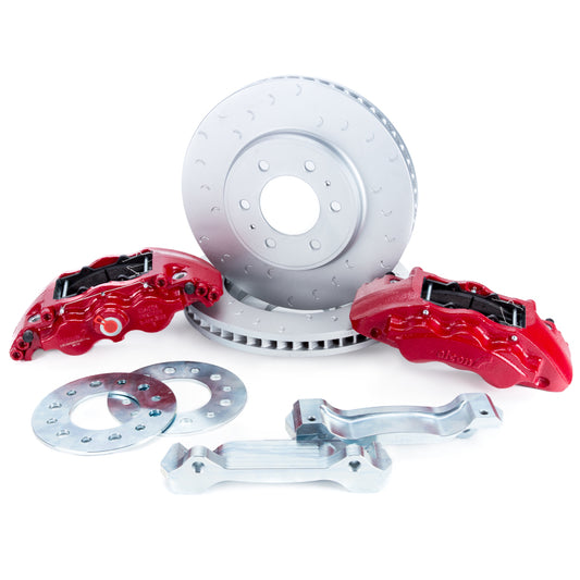 Alcon 09-20 F-150/Raptor Gen1-2 347x36mm Rotors 6-Piston Red Front Brake Kit Requires alcAC011507NAN - armamenter