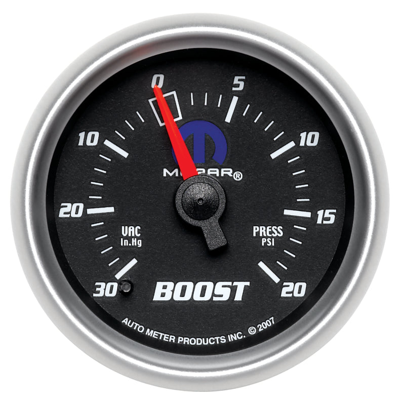 Autometer Mopar 52.4mm 30 Hg/20 PSI Vacuum/Boost Gauge - armamenter