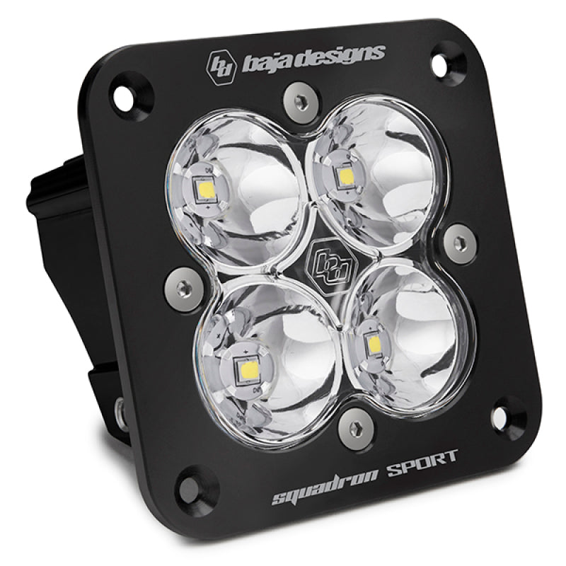 Baja Designs Squadron Sport Work/Scene Pattern Black Flush Mount LED Light Pod - Clear - armamenter