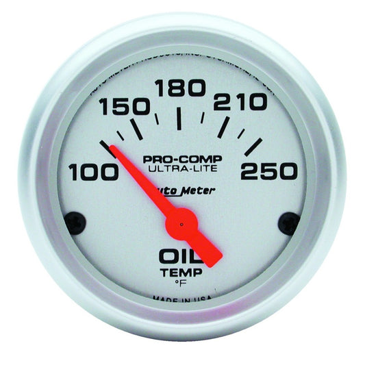 Autometer Ultra-Lite 52mm 100-250 Deg F Electronic Oil Temperature Gauge - armamenter