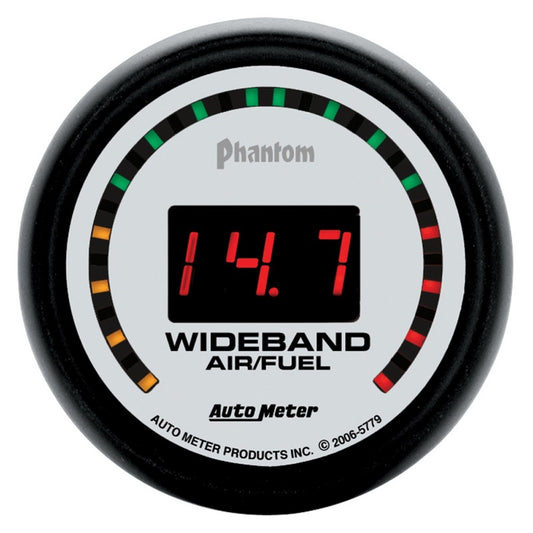 Autometer Phantom 52mm Digital 10:1-17:1 Street Wideband Air/Fuel Ratio Gauge - armamenter