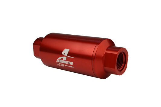 Aeromotive In-Line Filter - AN-10 size - 40 Micron SS Element - Red Anodize Finish - armamenter