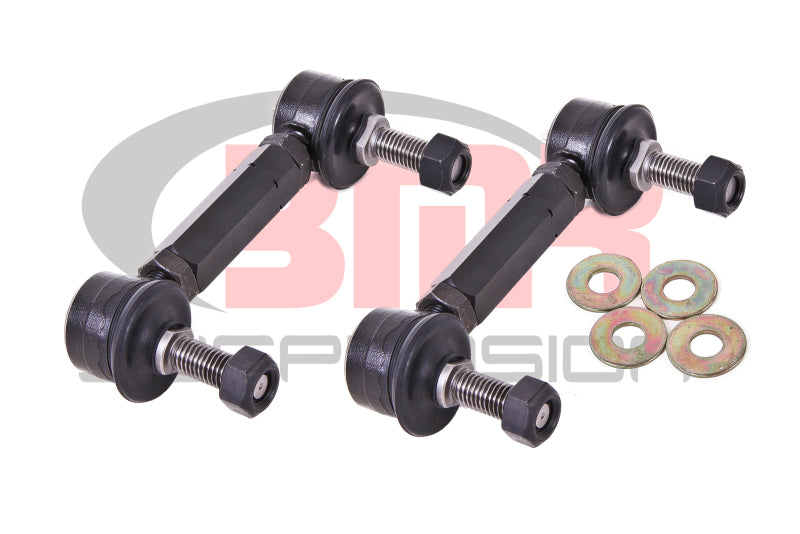 BMR 15-17 S550 Mustang Rear Sway Bar End Link Kit - Black - armamenter