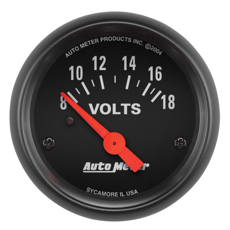 Autometer Z-Series 52mm 8-18 Volts Volmeter Gauge - armamenter