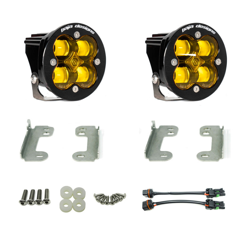 Baja Designs 18-20 Jeep JL Fog Pocket Kit For Wrangler JL Sahara Squadron Amber Lens SAE FPK - armamenter