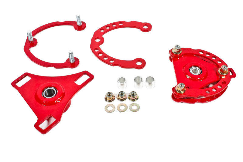 BMR 15-17 S550 Mustang Caster Camber Plates - Red - armamenter