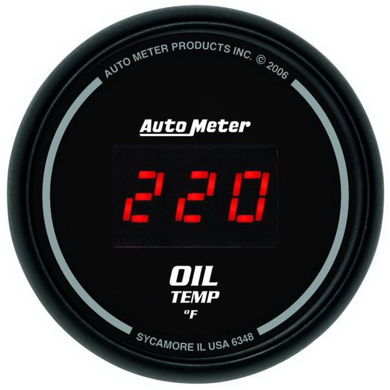 Autometer Black 0-400F Digital Oil Temp Gauge - armamenter