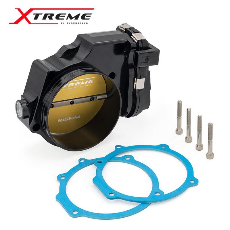 BLOX Racing 2015+ Dodge Hellcat / Jeep Trackhawk 6.2L 105mm Electronic Billet Throttle Body - Black - armamenter