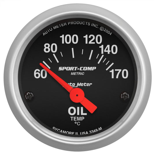 Autometer Sport-Comp 52mm 60-170 Degree Short Sweep Electronic Oil Temperature Gauge - armamenter