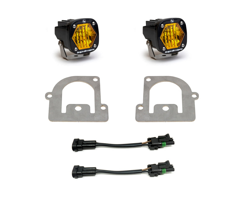 Baja Designs 21+ Ford Bronco Sport S1 WC LED Fog Pocket Light Kit - Amber - armamenter